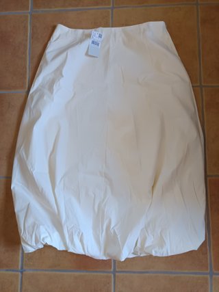 Falda globo Mango nueva blanco roto