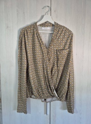 Camisa estampada cruzada talla L