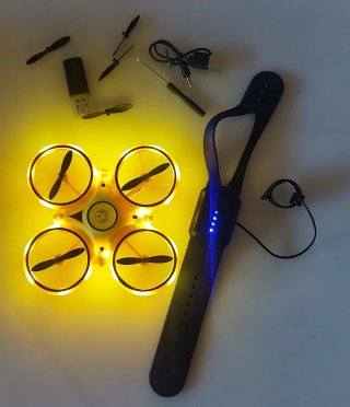 Minidron con luces y control remoto