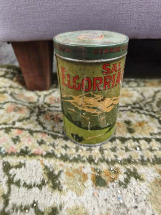 Antigua Lata Litografiada Sal Gorriaga vintage