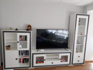 Mueble de Comedor Blanco y Gris