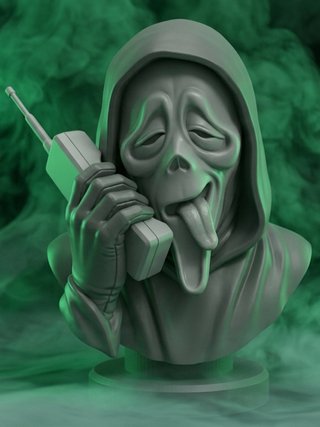 Busto Ghostface al telefono