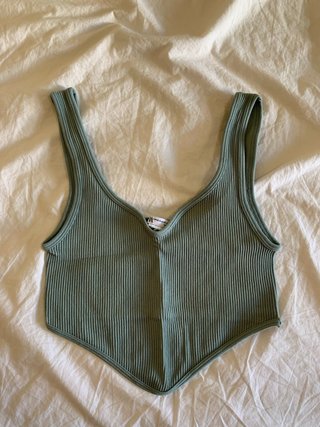 Top Zara Verde Talla XS Nuevo