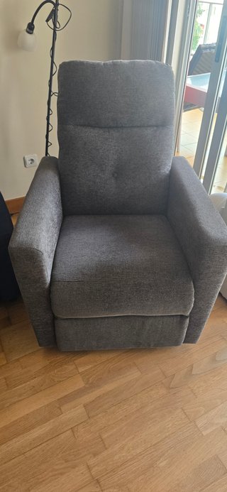 Sillón Reclinable Manual Gris