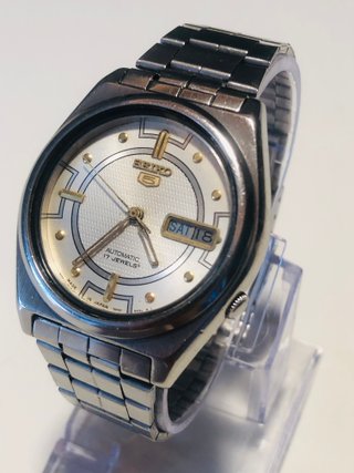 Reloj Seiko 5 Automático Plata 1984