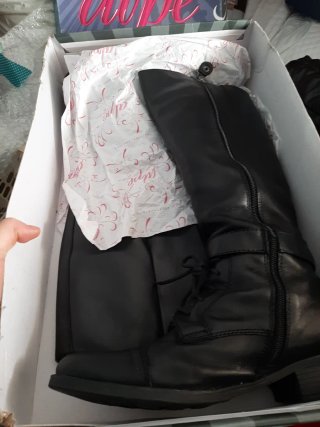 Botas Altas de Piel Negras