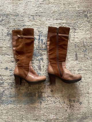 Botas de mujer piel y ante