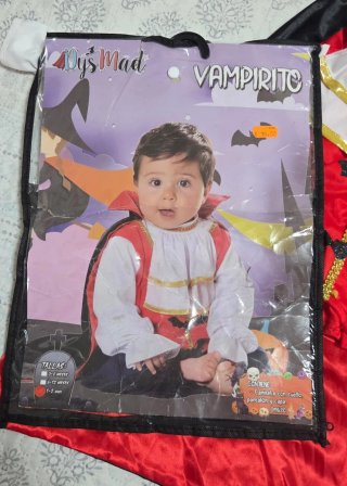 Disfraz de Vampiro talla 1 Sin pantalón