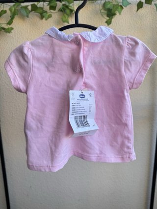 Blusa rosa Chicco tam 6 nova