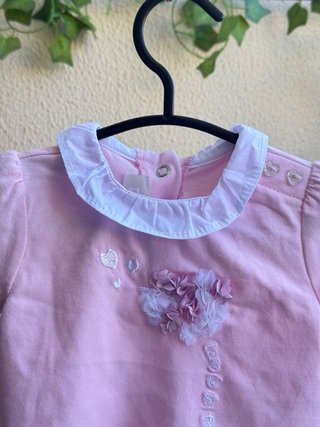 Blusa rosa Chicco tam 6 nova