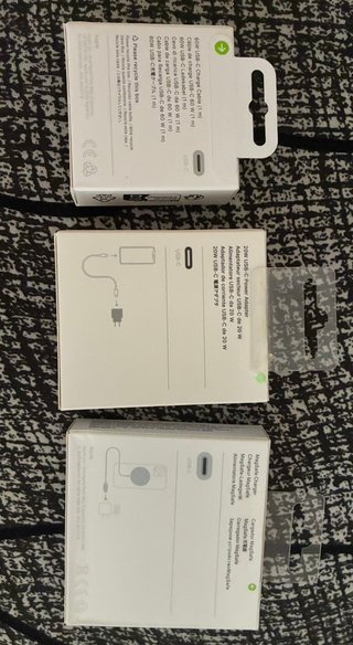 3 Cargadores Apple USB-C Nuevos