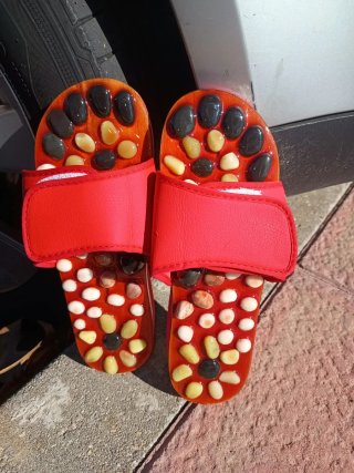 Chanclas de Reflexología con Piedras