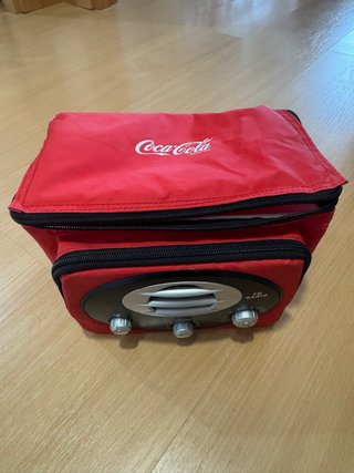 Nevera Portátil Coca-Cola con Radio FM, años 90