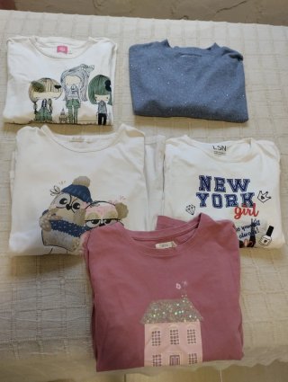 Lote 5 Camisetas Niña 10/12 Años