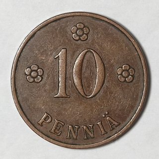 Finlandia 1924 - 10 Penniä (año raro)