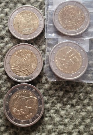 Set de 5 Monedas de 2 Euros Conmemorativas