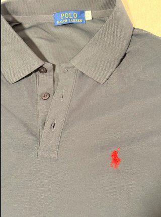 Polo Ralph Lauren manga larga gris Slim Fit XS/S