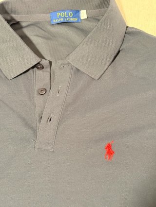 Polo Ralph Lauren manga larga gris Slim Fit XS/S