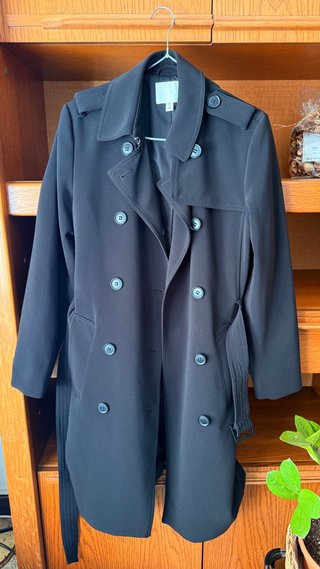 Gabardina Negra Mujer