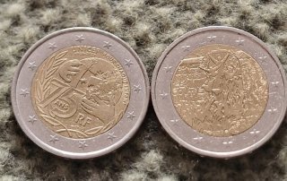 2 Monedas Conmemorativas de 2 Euros