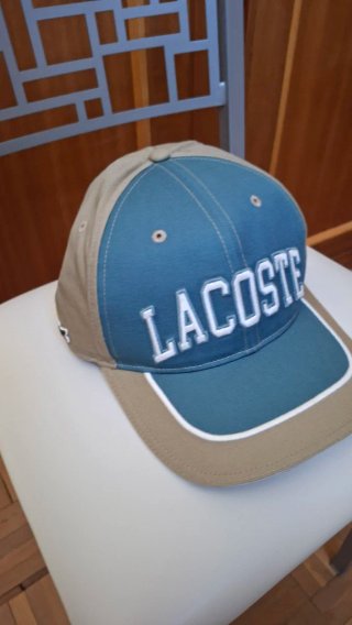 Gorra Lacoste Talla L Beige y Azul
