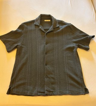 Camisa Zara Verde Manga Corta Polera