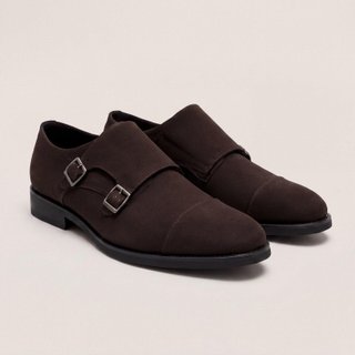 Zapato con hebillas monk marrón de vestir - 44