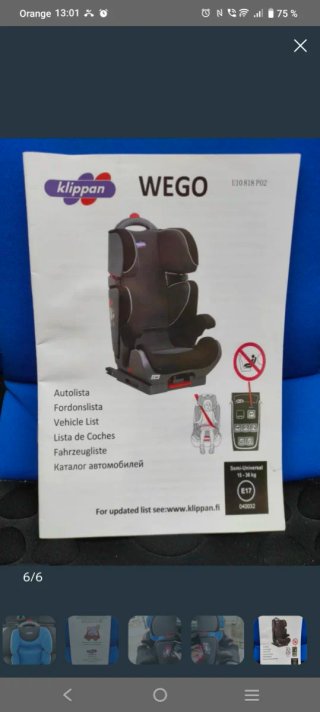 Silla de Coche Klippan Grupo 2/3 con Isofix