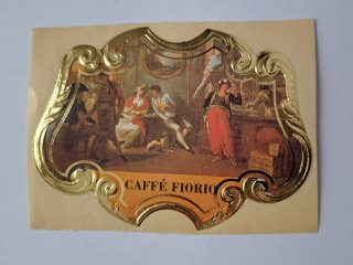Etichetta adesiva vintage Caffè Fiorio