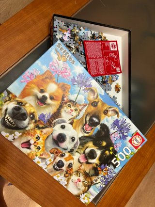 Puzzle Educa 500 piezas - Selfies de animales (Fun