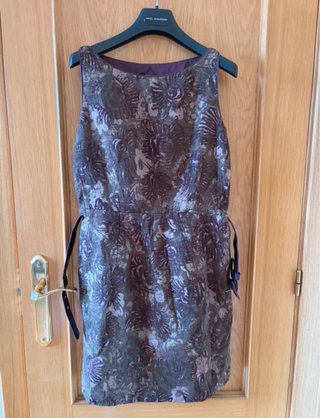 Vestido Roberto Verino gris y morado