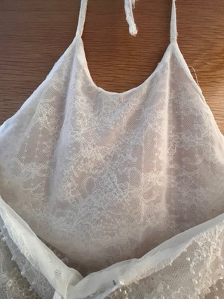 Vestido corto blanco Zara talla única