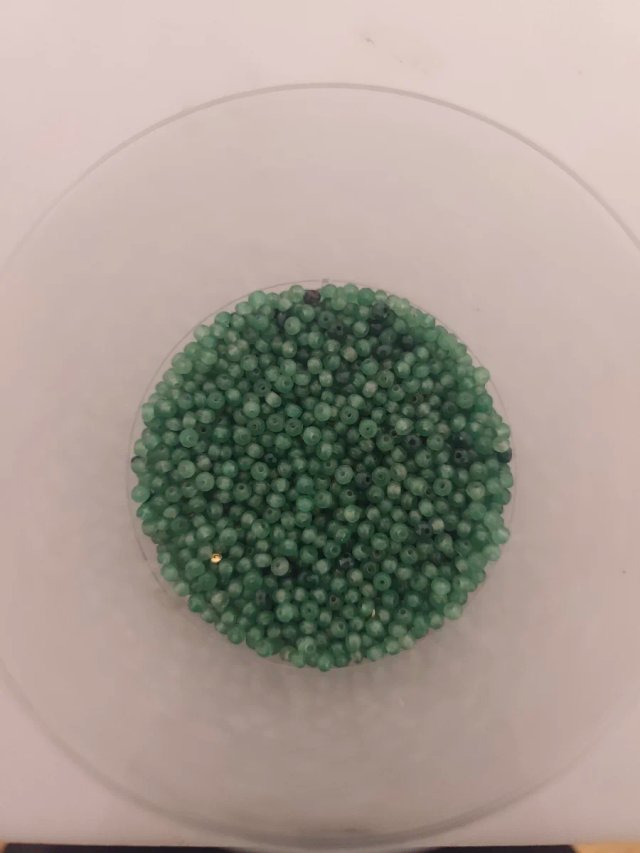Abalorios cristal verde suave 3mm