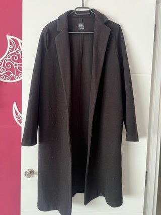 Gabardina Negra Zara Talla M