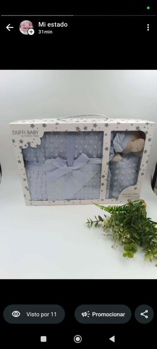 Canastilla bebé DUFFI BABY azul