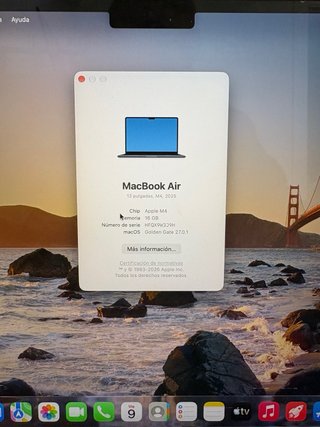 MacBook Air M4 16GB 256GB Medianoche 13,6”