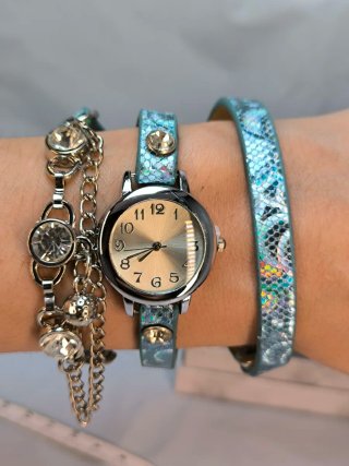 Reloj Pulsera Ajustable Mujer Azul