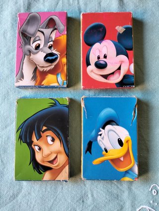 Lote 4 Barajas de Cartas Infantiles Disney