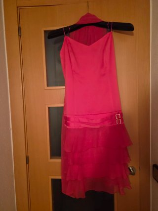 Vestido fiesta rosa Santiago Sanchez talla 40