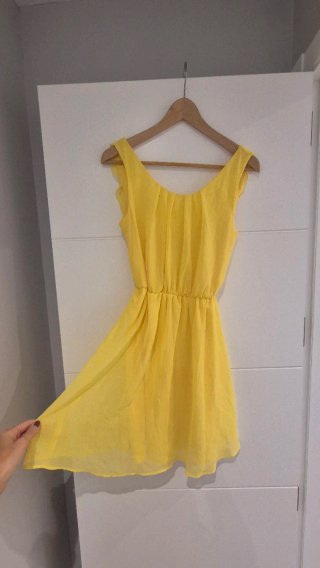 Vestido amarillo de gasa Poete