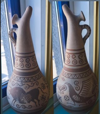 Botijo de Cerámica Bellón Estilo Prehistórico