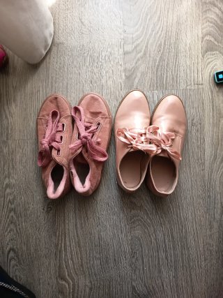 Lote de 2 pares de zapatos rosas