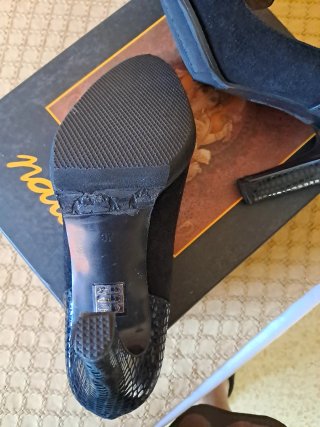 OFEETON Zapatos de tacón negros efecto piel serpi