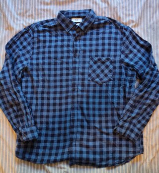 Camisa Franela Cuadros Azul Talla XL Hombre