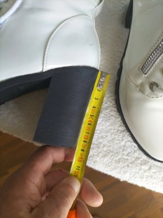 Botines charol blancos Forever talla 35.5 tacón gr