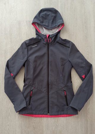 Chaqueta Softshell Tribord Gris y Rosa