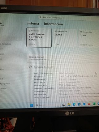 PC Sobremesa HP i5-3470 Win 11 Office 2019 C/ Wifi
