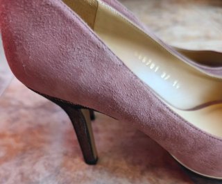 NUEVOS  (37) LODI Zapatos de tacón Peep Toe - Ante