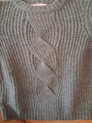 Jersey Mango Teal Cable Knit