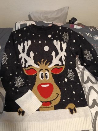 Jersey Navideño Reno Negro